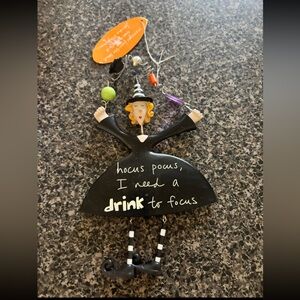 New Black and White Witch Wall Hanging